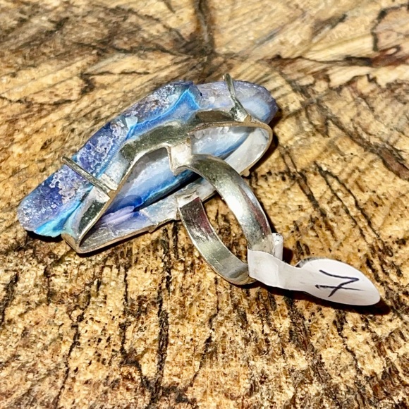 Drusy Solar Quartz Ring Size 7 - Picture 3 of 5